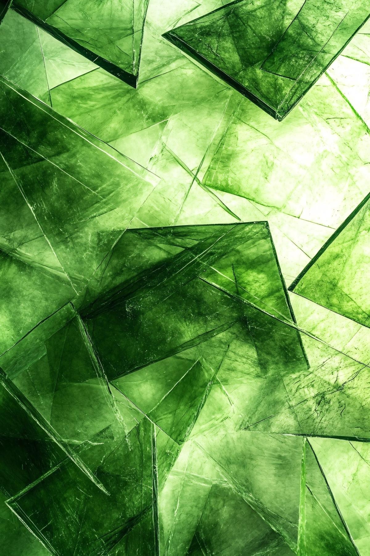 Transparent green glass