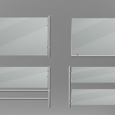 White reflective glass