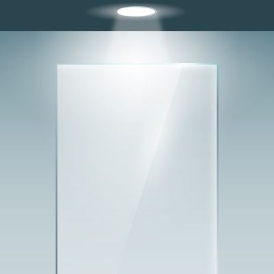 Transparent white glass